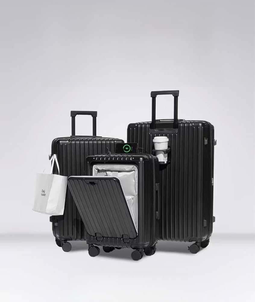 Amazon.co.jp: kevala スーツケース黒 M,Lサイズセット(単品発送